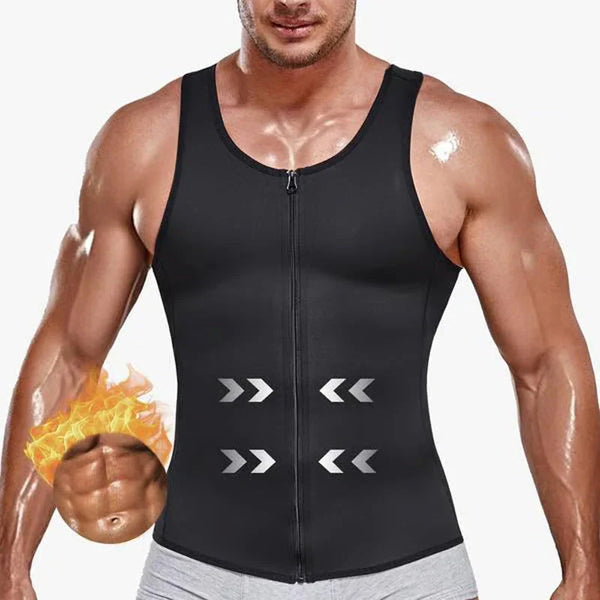 Men's slimming vest with zipp